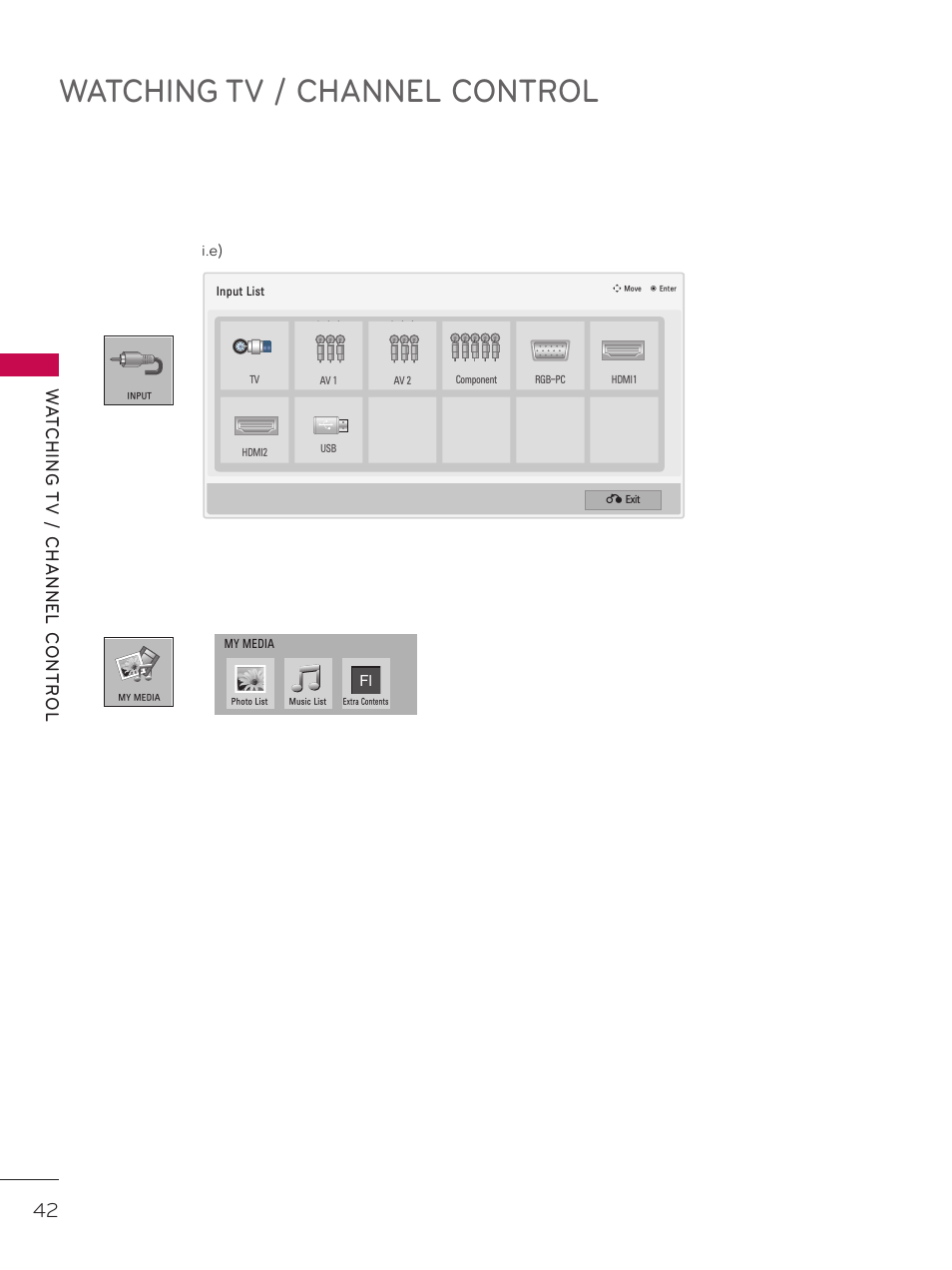 Watching tv / channel control | LG 42LD320H User Manual | Page 42 / 212