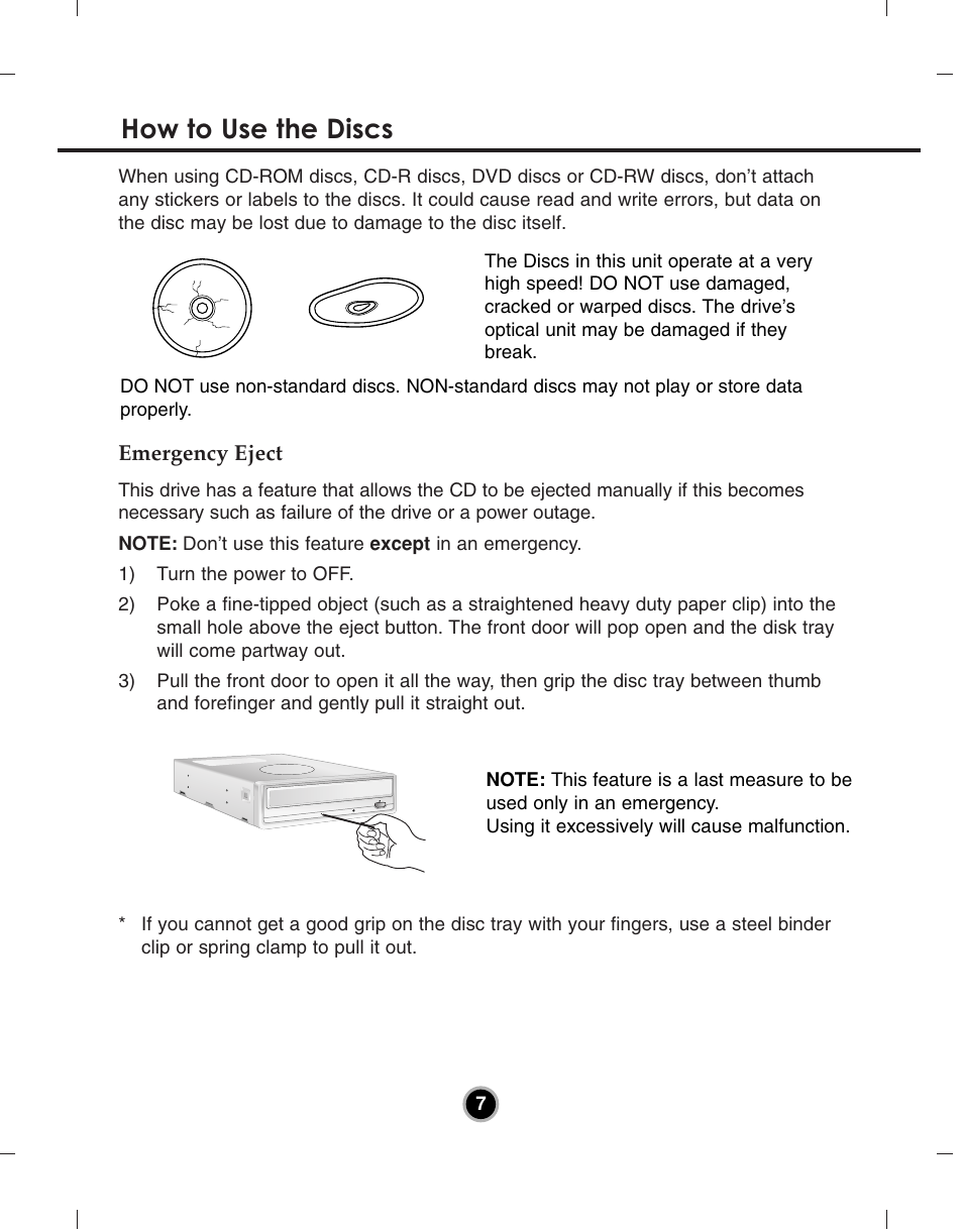 How to use the discs | LG GH24LS70 User Manual | Page 10 / 13