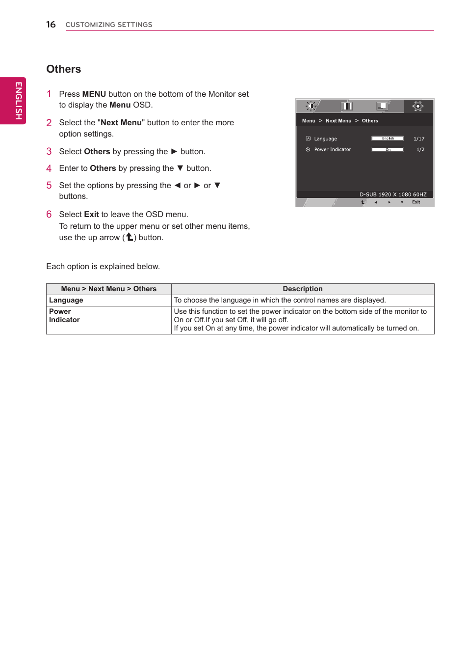 Others | LG 22EN33T User Manual | Page 16 / 30