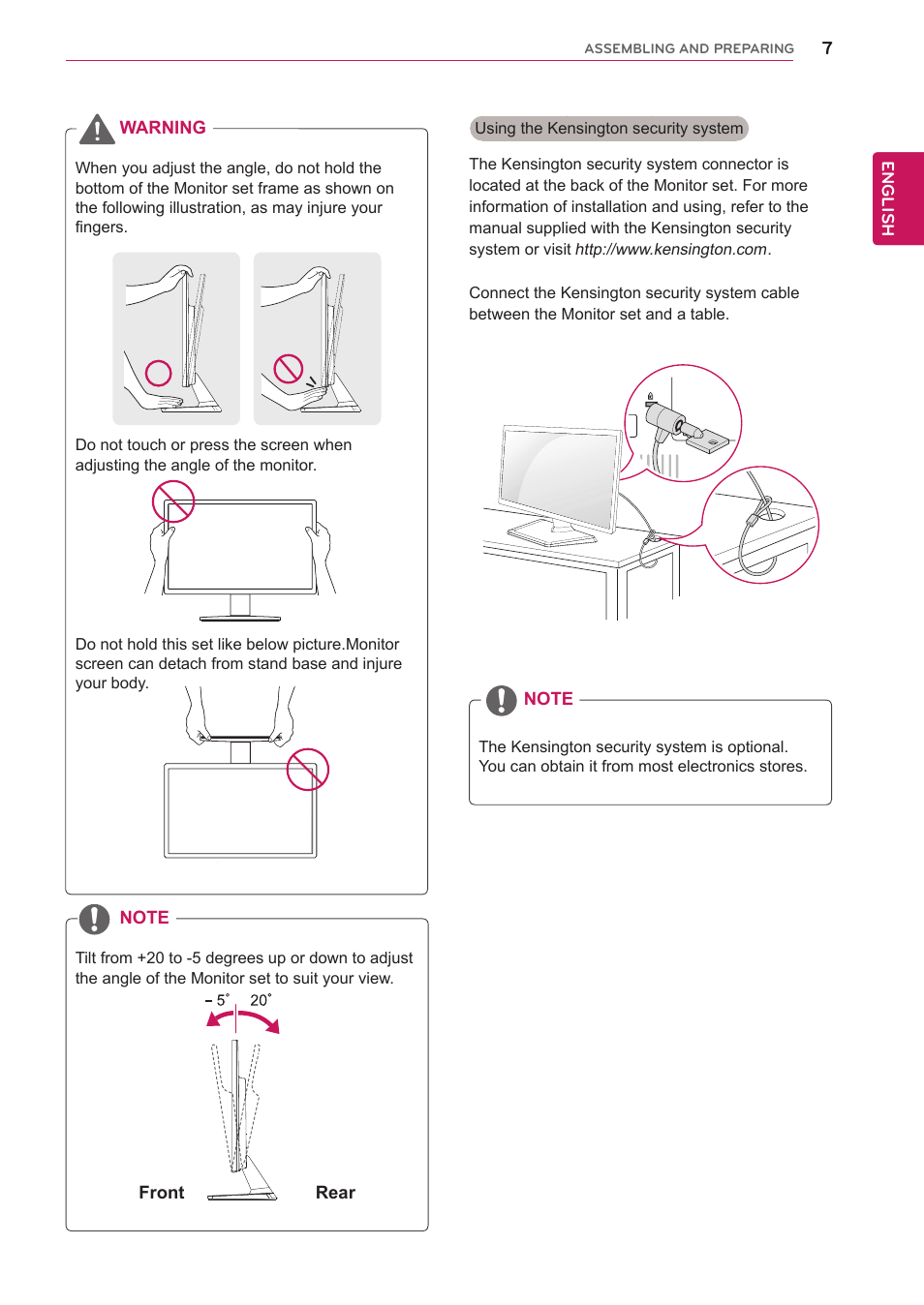 LG 22EN33T User Manual | Page 7 / 30