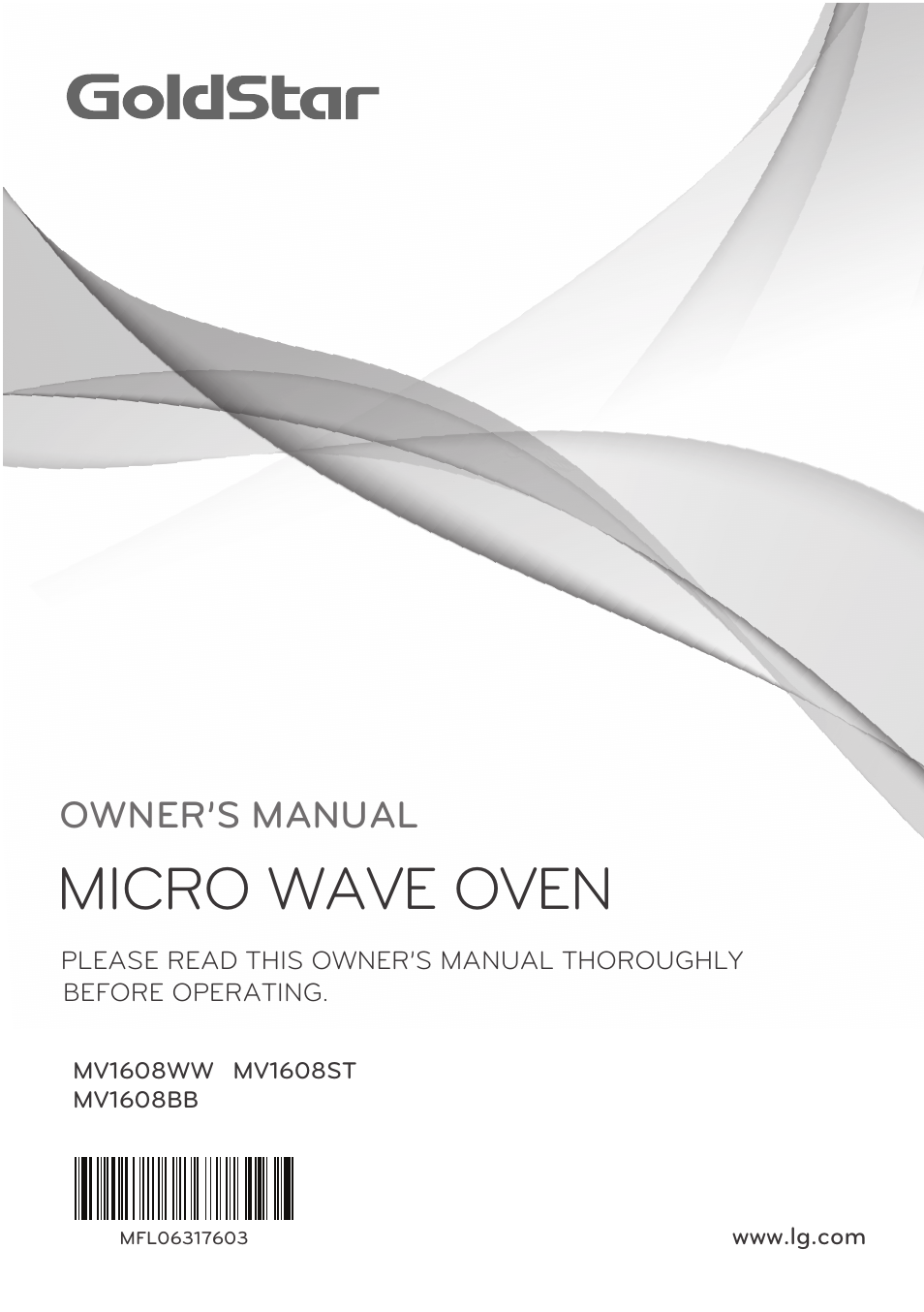 LG MV1608ST User Manual | 30 pages