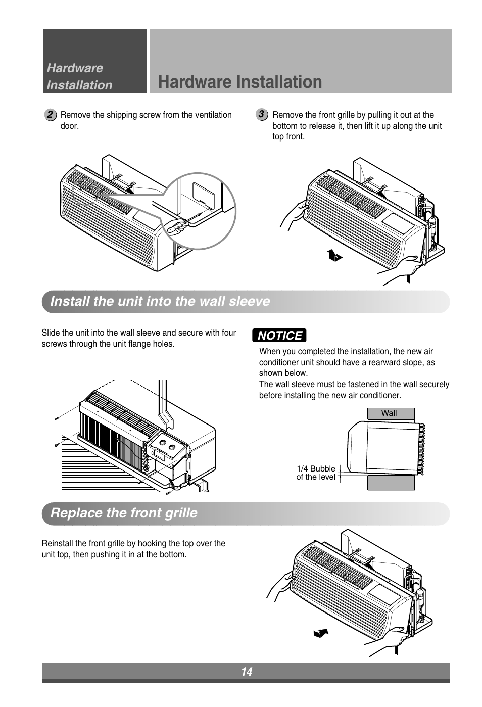 Hardware installation | LG LP090HEM User Manual | Page 14 / 20