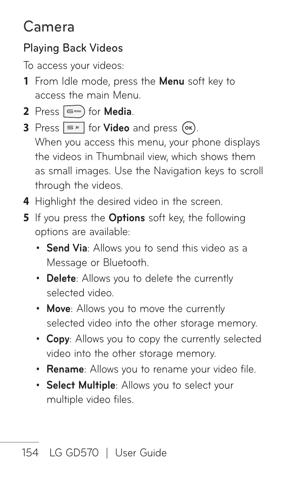 Camera | LG GD570 User Manual | Page 156 / 174