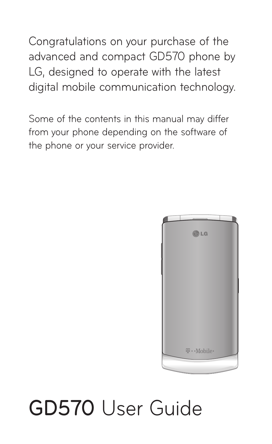 Gd570 user guide | LG GD570 User Manual | Page 3 / 174