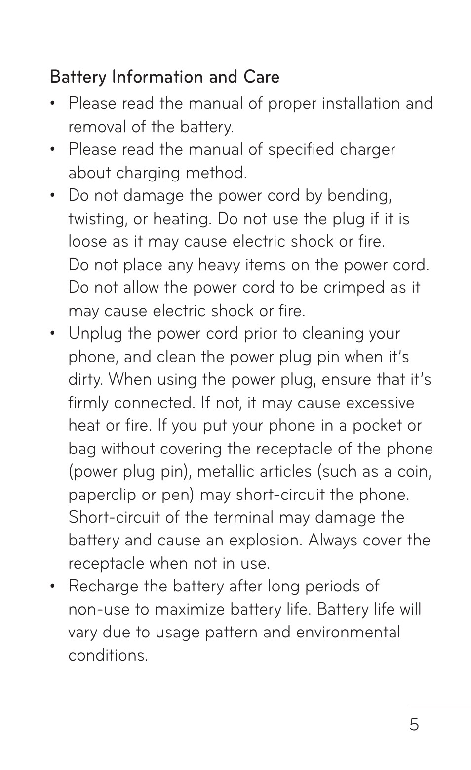 LG GD570 User Manual | Page 7 / 174