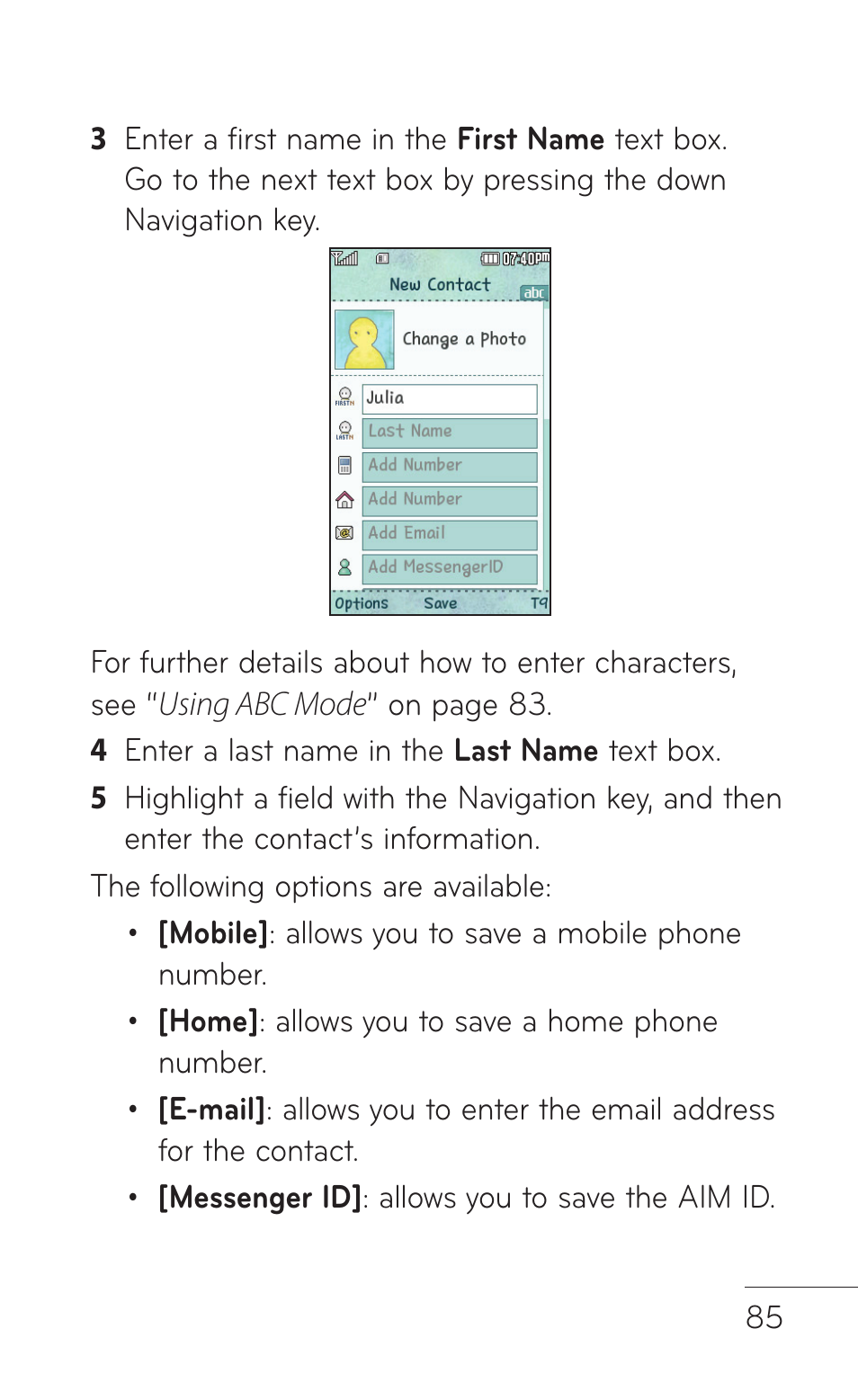 LG GD570 User Manual | Page 87 / 174