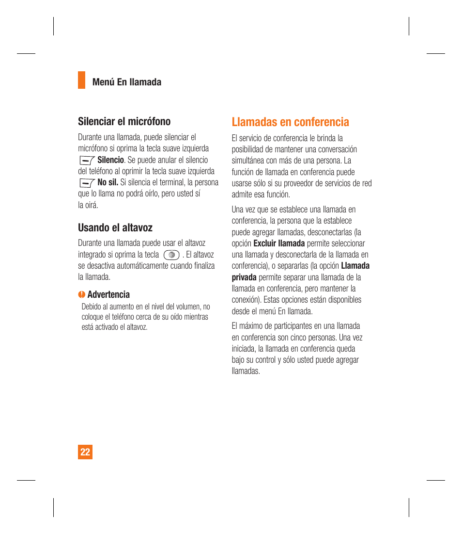 Llamadas en conferencia | LG GU295 User Manual | Page 148 / 258