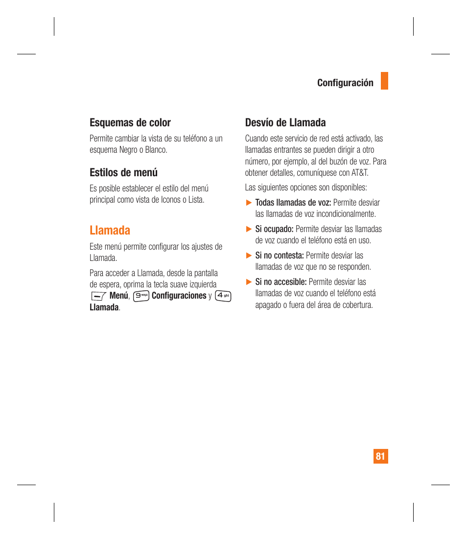 Llamada | LG GU295 User Manual | Page 207 / 258