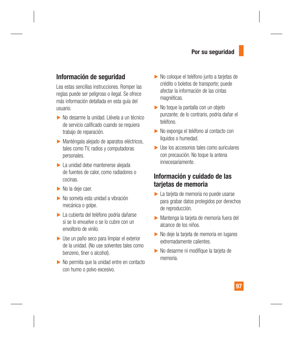 Información de seguridad | LG GU295 User Manual | Page 223 / 258