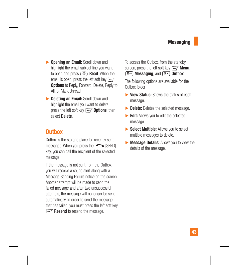 Outbox | LG GU295 User Manual | Page 47 / 258