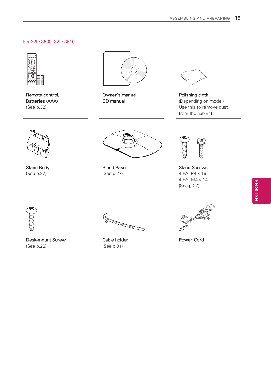 LG 42LS3400 User Manual | Page 15 / 72