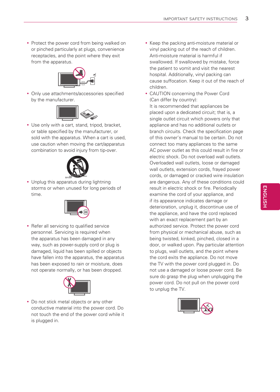 English | LG 42LS3400 User Manual | Page 3 / 72