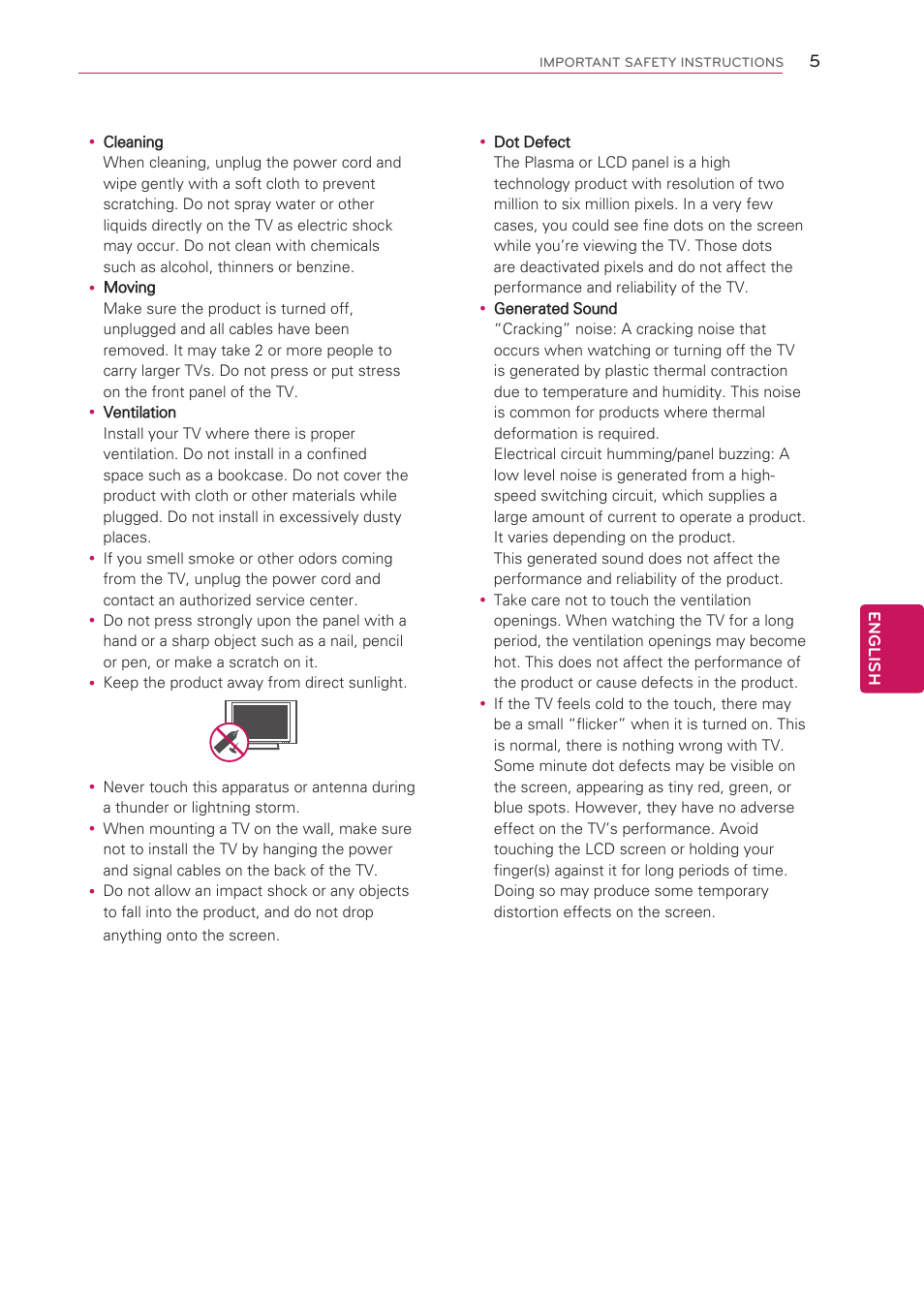 LG 42LS3400 User Manual | Page 5 / 72