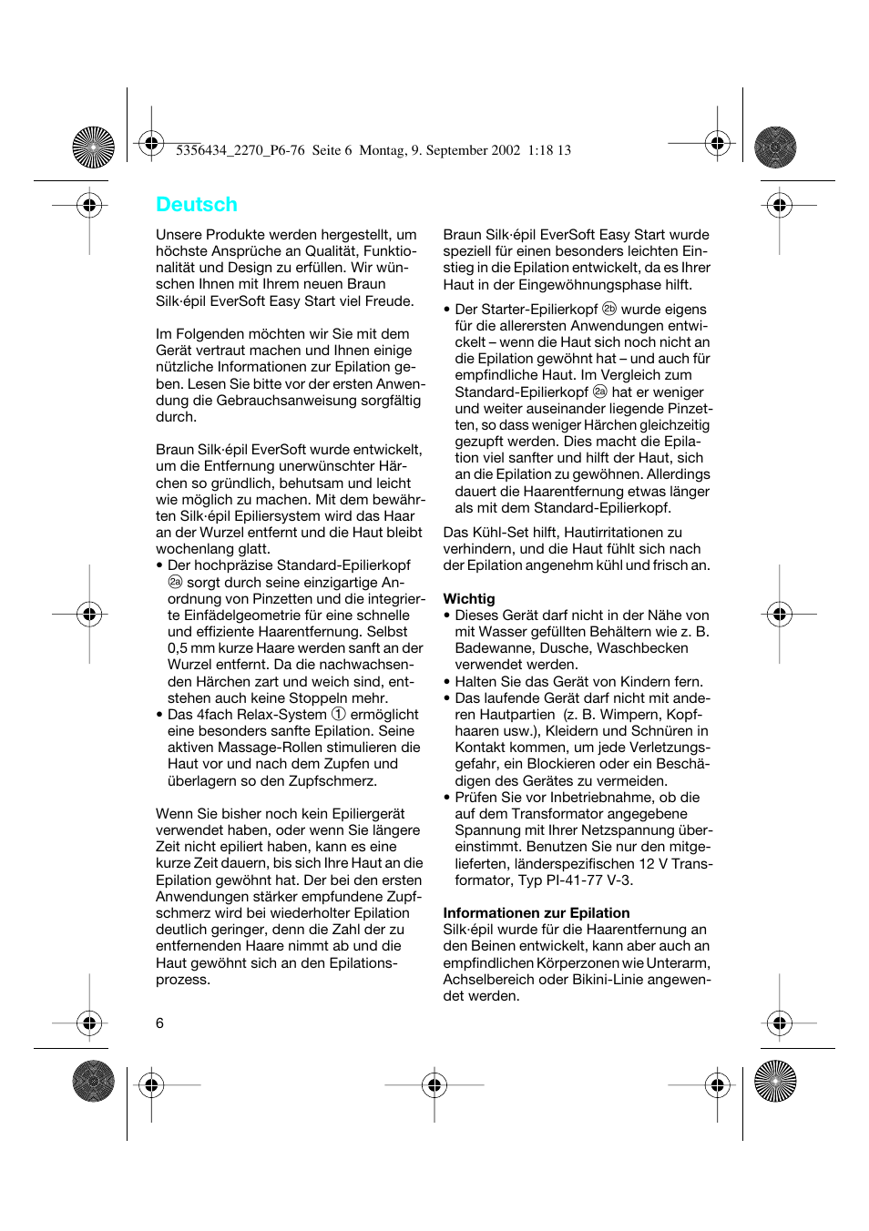 Deutsch | Braun 2270-5317 Silk-épil EverSoft User Manual | Page 5 / 71