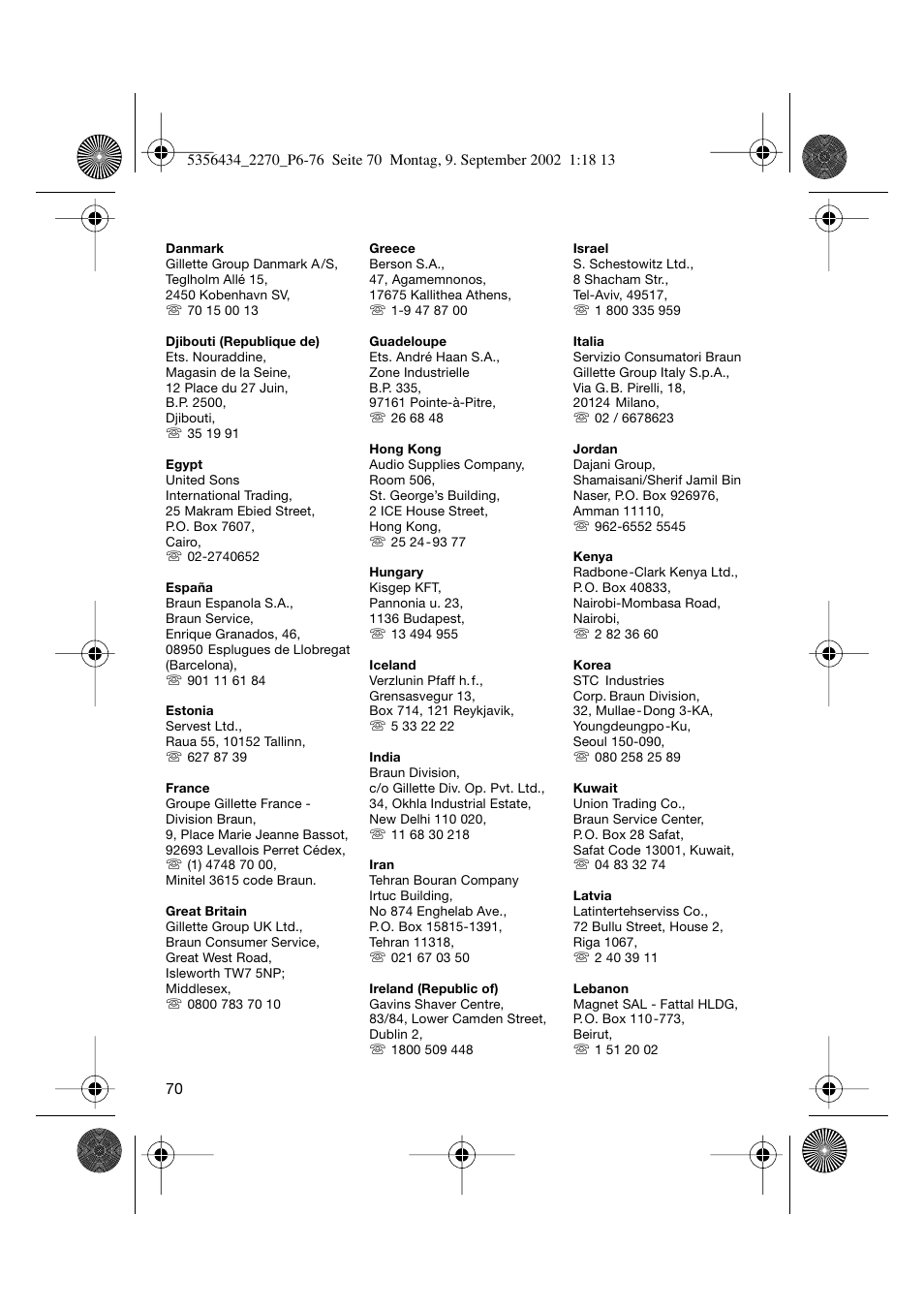 Braun 2270-5317 Silk-épil EverSoft User Manual | Page 69 / 71