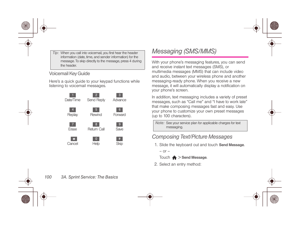 Messaging (sms/mms), Composing text/picture messages | LG LGLN510 User Manual | Page 112 / 158