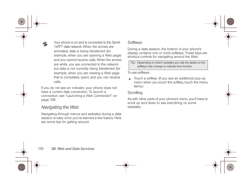 Navigating the web | LG LGLN510 User Manual | Page 122 / 158