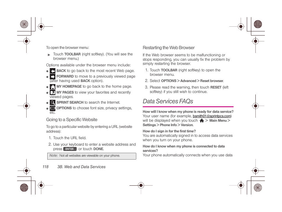 Data services faqs | LG LGLN510 User Manual | Page 130 / 158