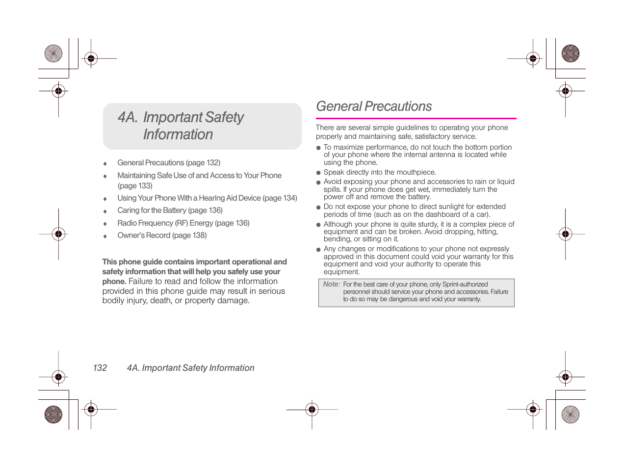 4a. important safety information, General precautions | LG LGLN510 User Manual | Page 144 / 158