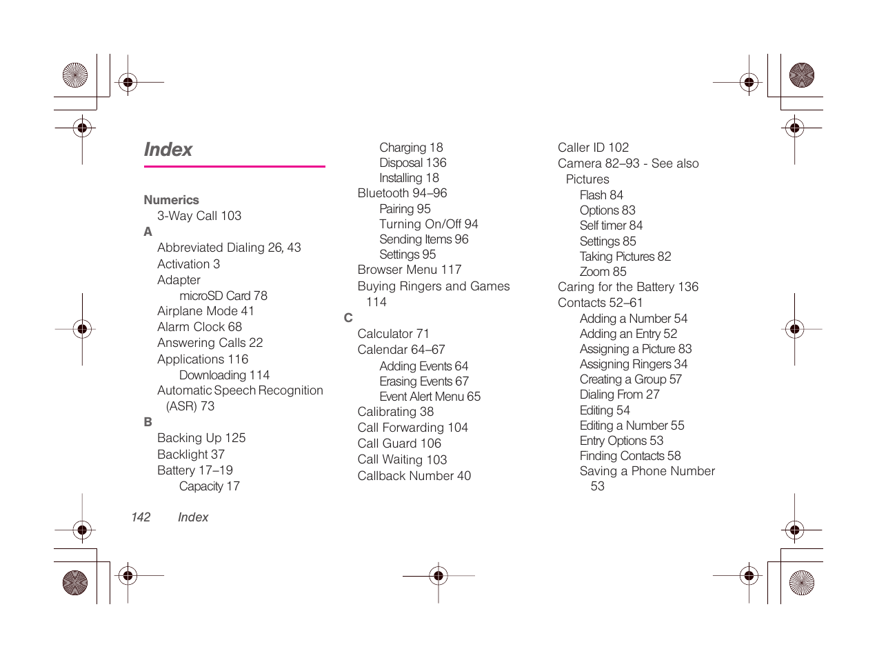 Index | LG LGLN510 User Manual | Page 154 / 158