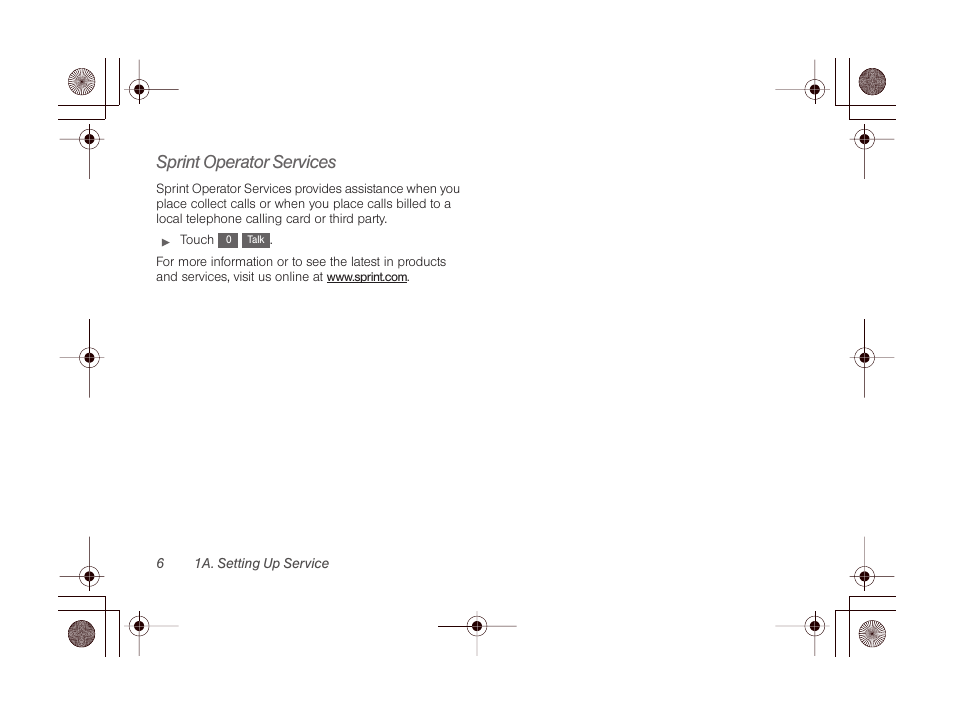 Sprint operator services | LG LGLN510 User Manual | Page 18 / 158