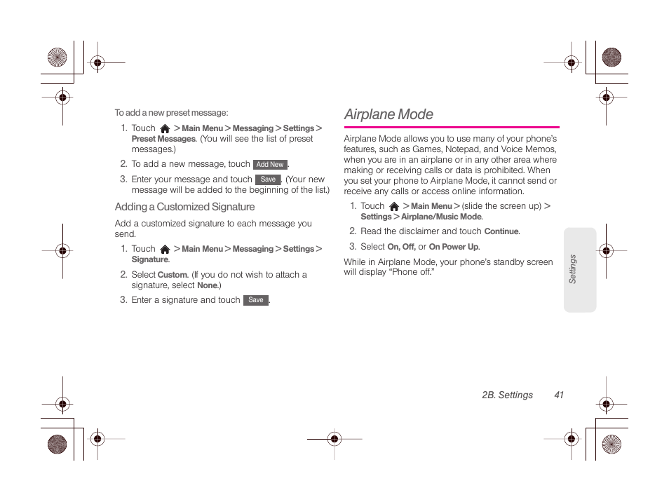 Airplane mode | LG LGLN510 User Manual | Page 53 / 158