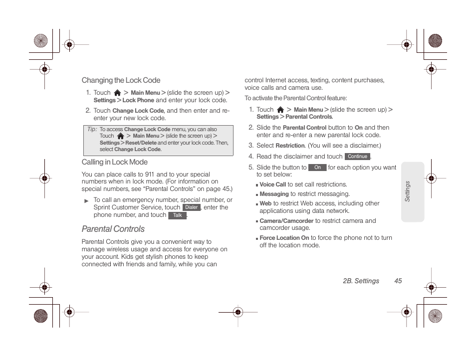 Parental controls | LG LGLN510 User Manual | Page 57 / 158