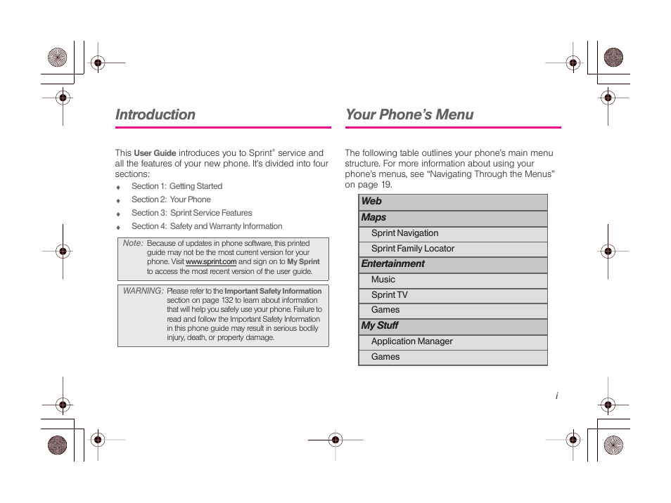 Introduction, Your phone’s menu | LG LGLN510 User Manual | Page 7 / 158