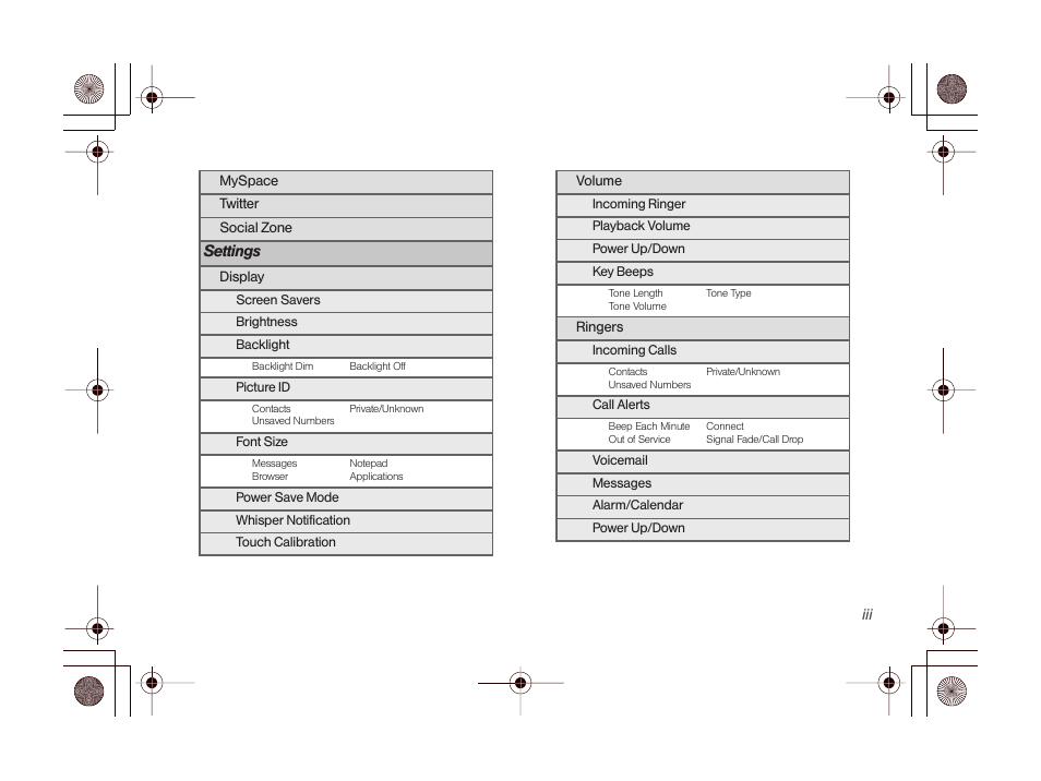 Settings | LG LGLN510 User Manual | Page 9 / 158