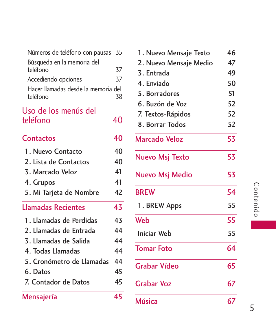 Uso de los menús del teléfono 40 | LG LG840 User Manual | Page 147 / 293