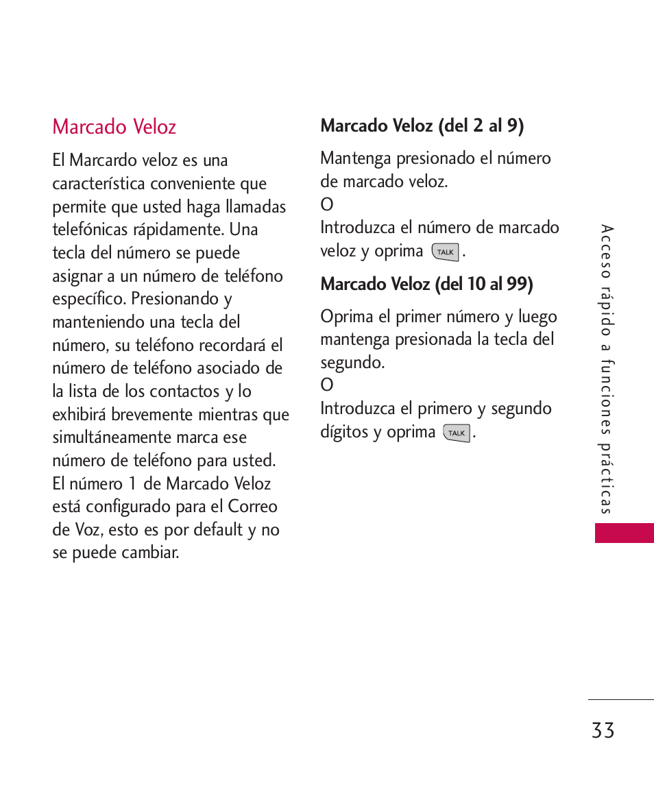 Marcado veloz | LG LG840 User Manual | Page 175 / 293