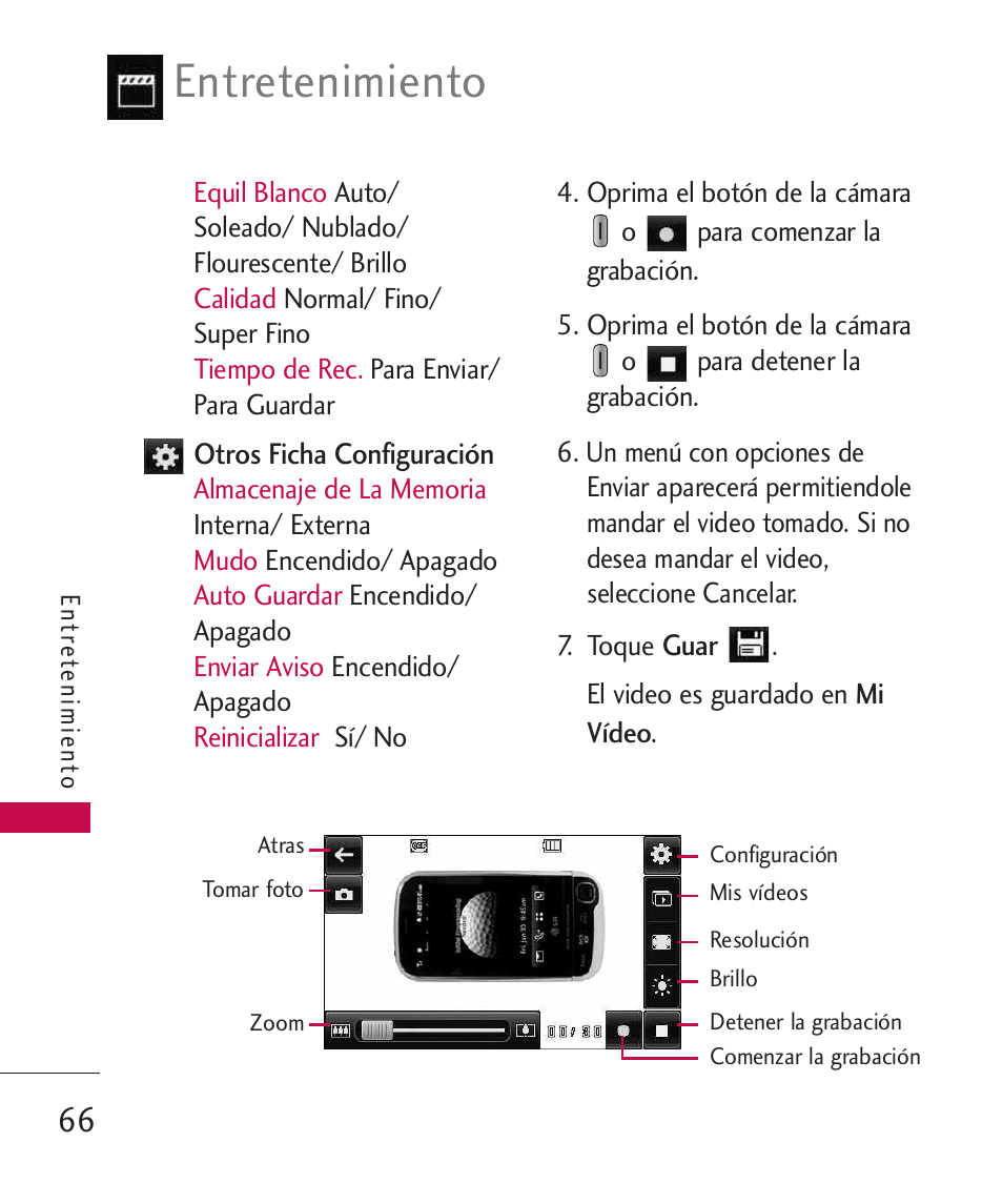 Entretenimiento | LG LG840 User Manual | Page 208 / 293