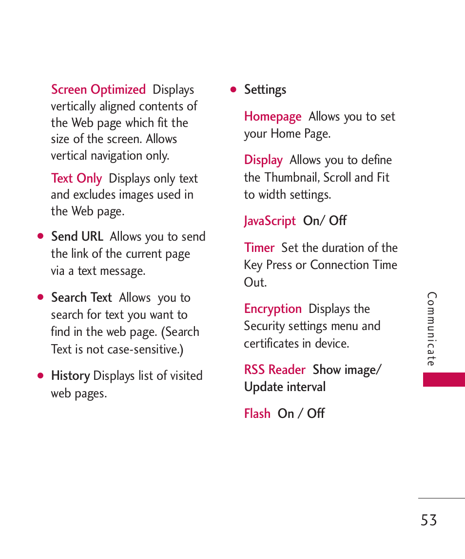 LG LG840 User Manual | Page 55 / 293