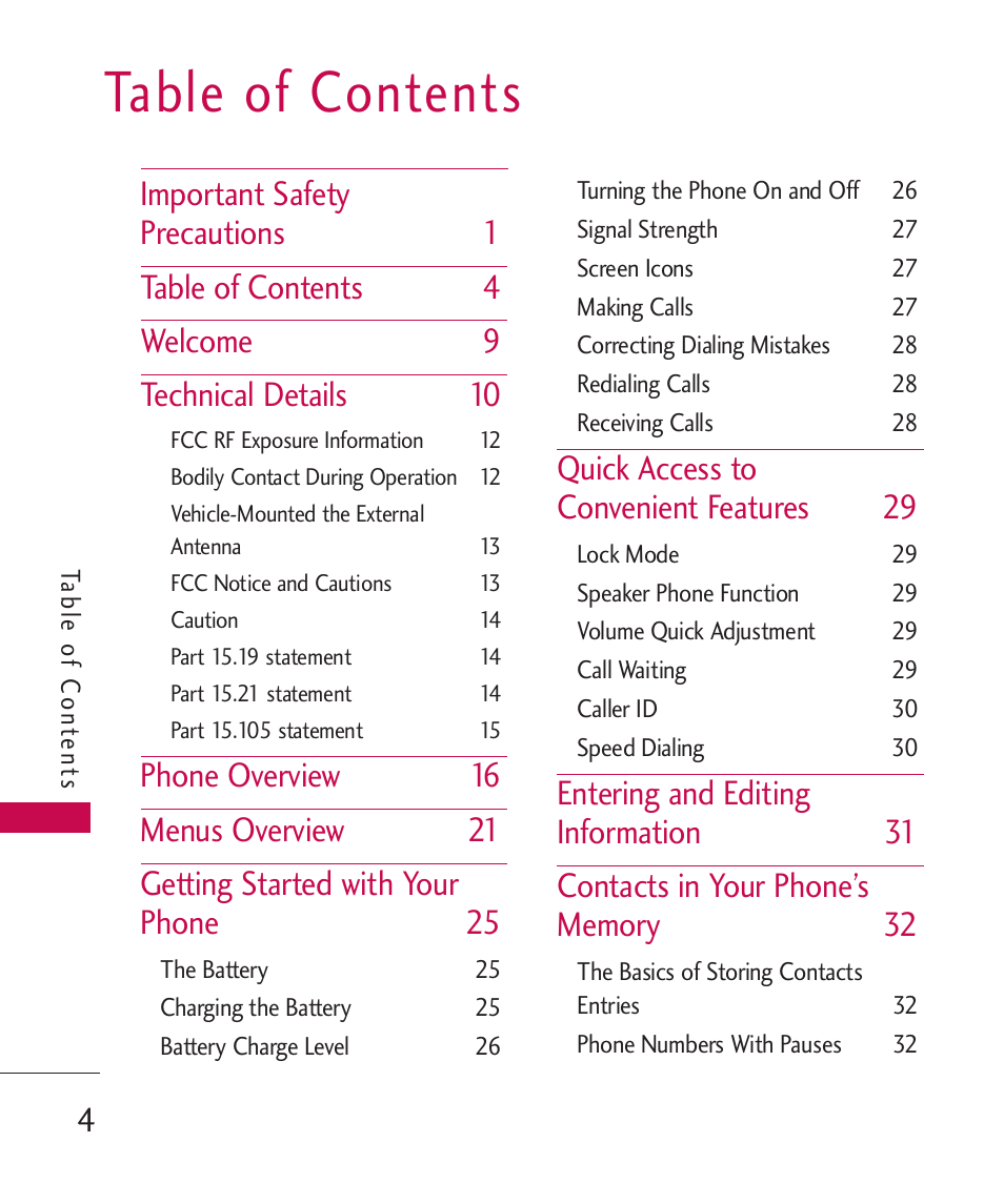 LG LG840 User Manual | Page 6 / 293