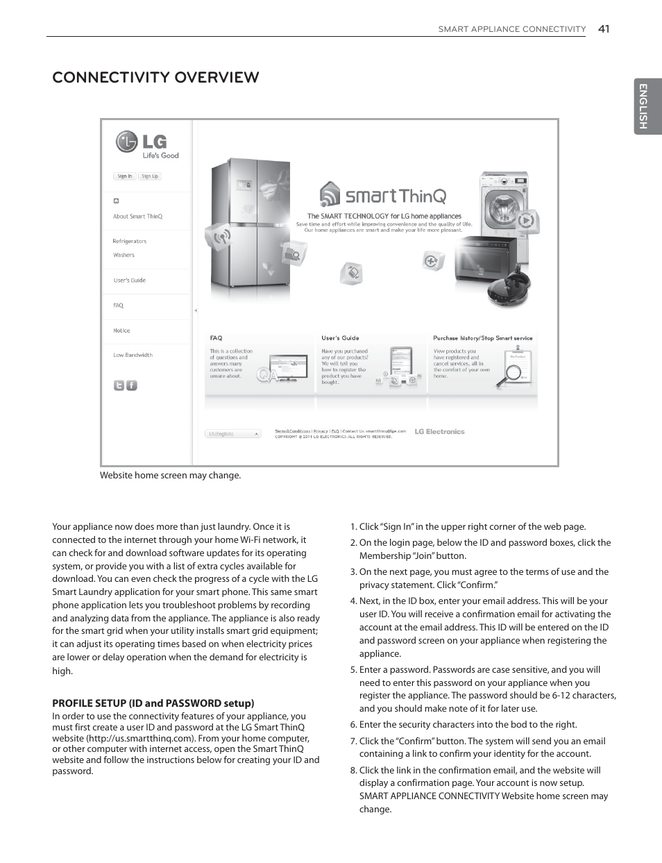 Connectivity overview | LG DLGX6002V User Manual | Page 41 / 108