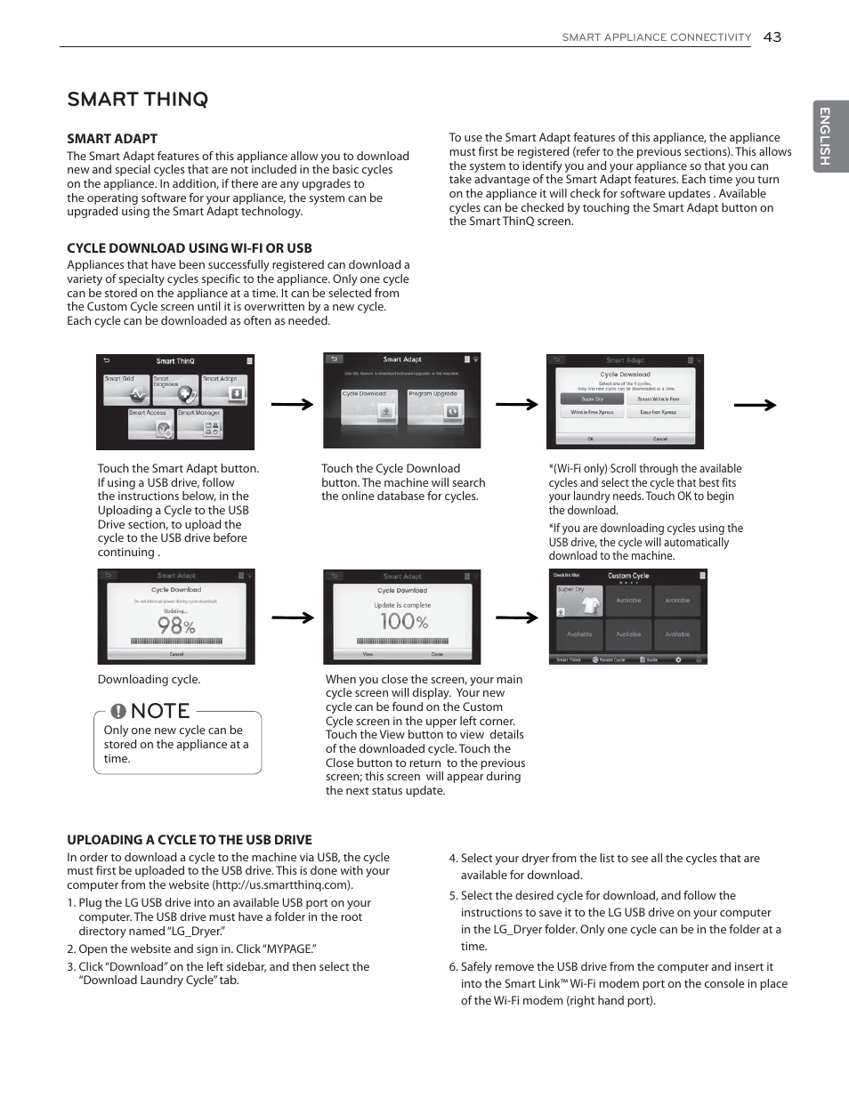 Smart thinq | LG DLGX6002V User Manual | Page 43 / 108