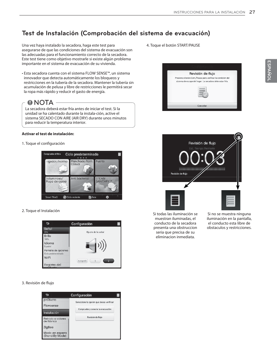 Nota | LG DLGX6002V User Manual | Page 77 / 108