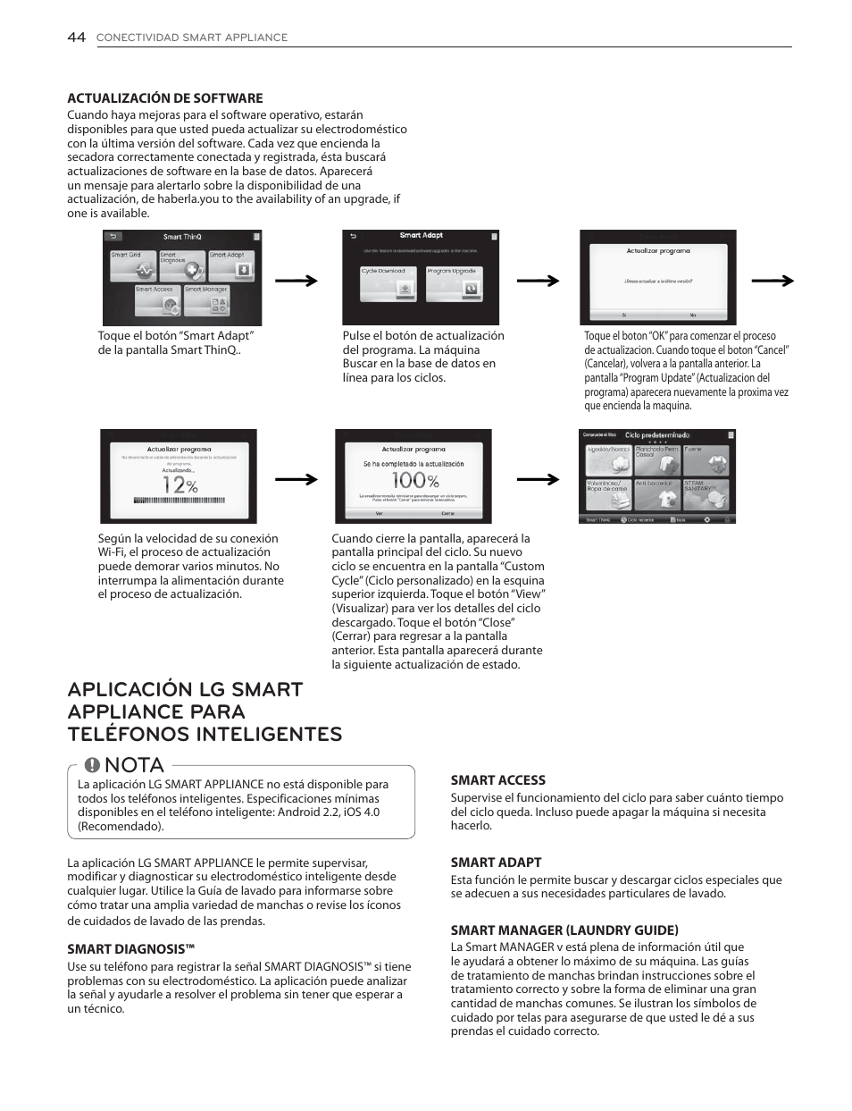 Nota | LG DLGX6002V User Manual | Page 94 / 108
