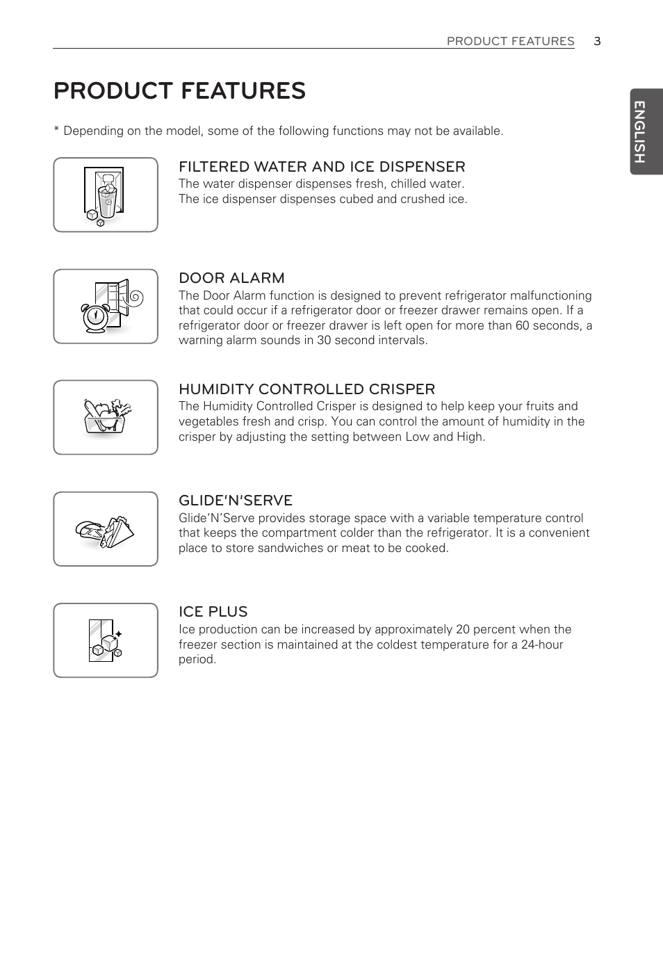 Product features | LG LFX32945ST User Manual | Page 3 / 63