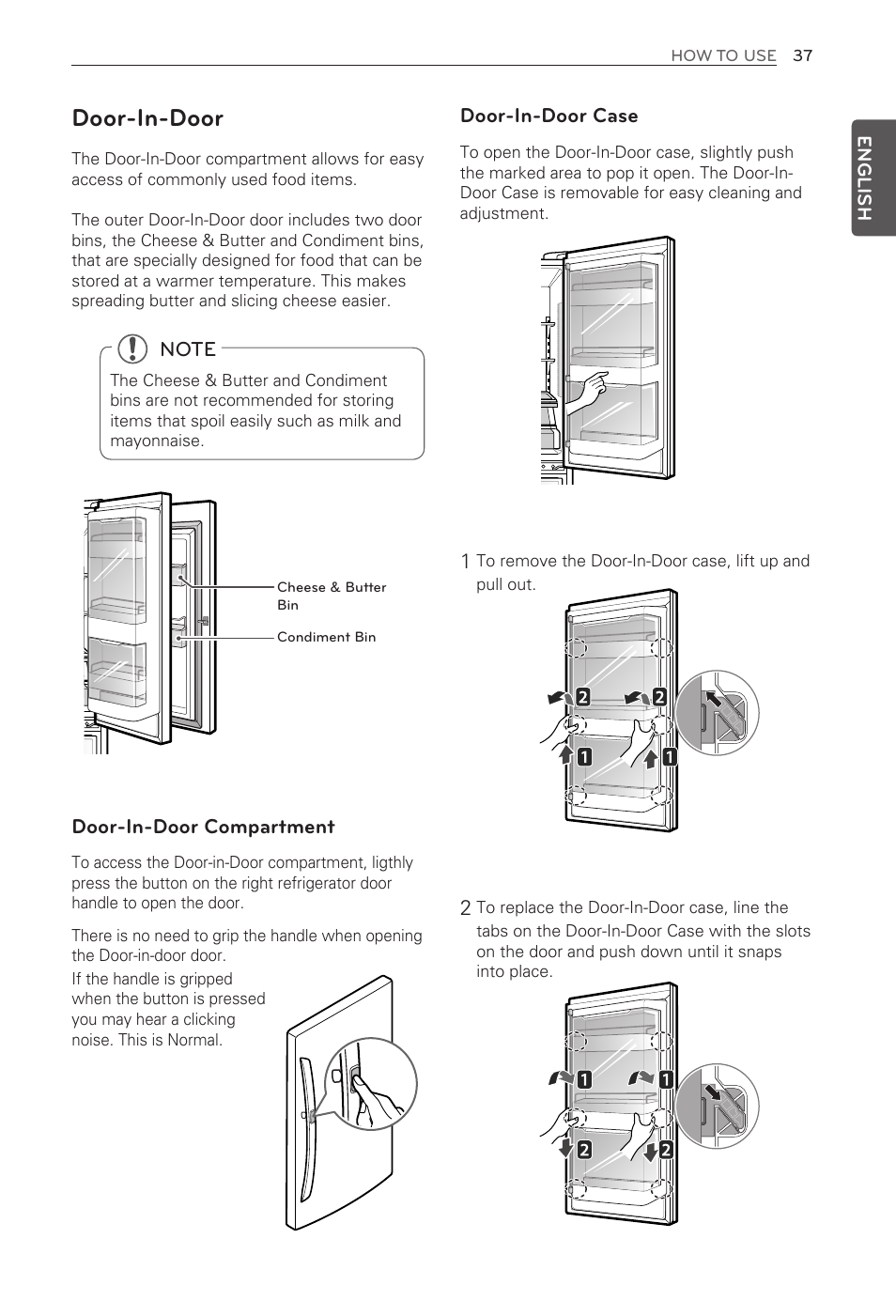 Door-in-door | LG LFX32945ST User Manual | Page 37 / 63