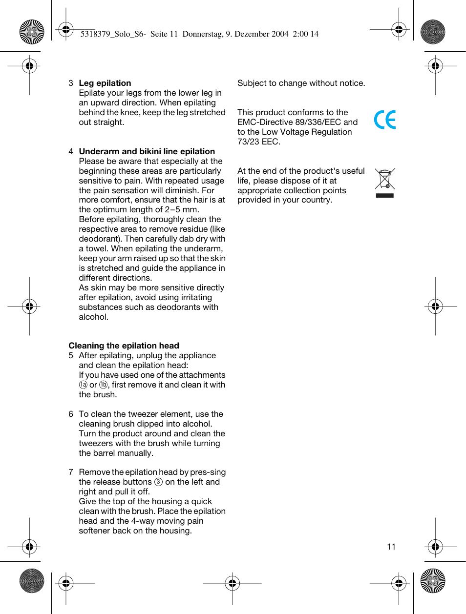 Braun 3170 Solo User Manual | Page 10 / 57