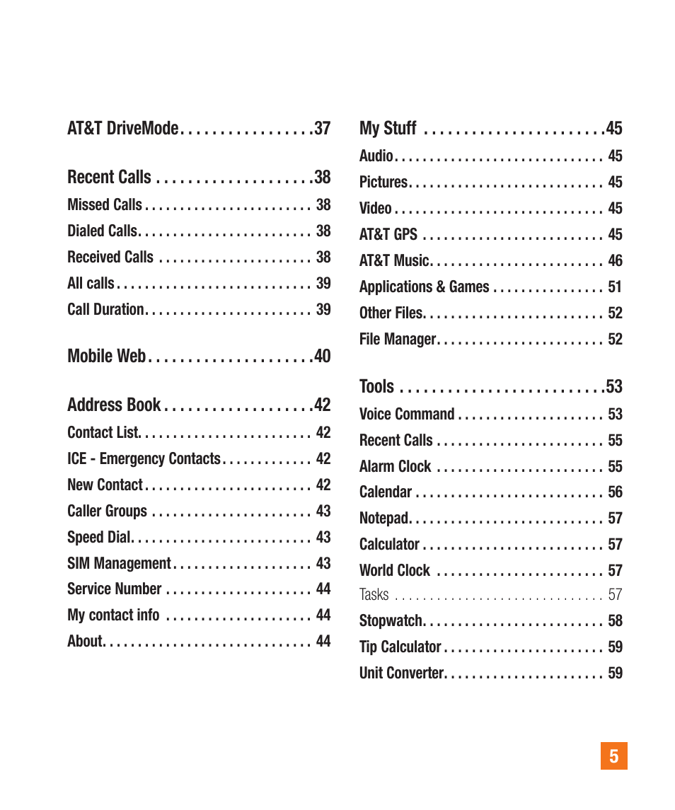 LG A380 User Manual | Page 5 / 114