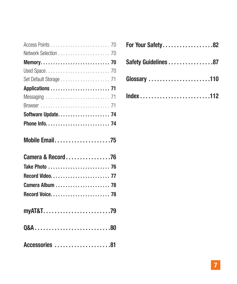 LG A380 User Manual | Page 7 / 114