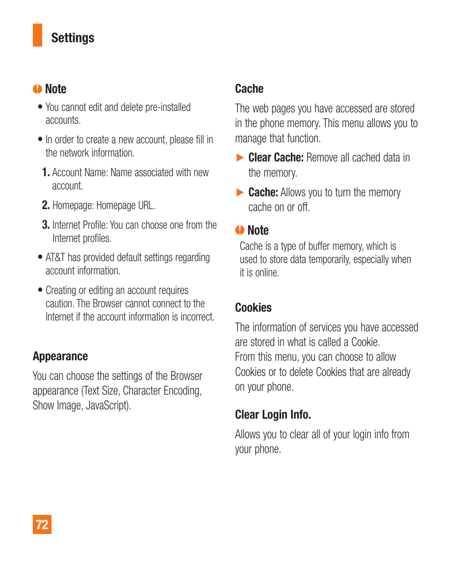 LG A380 User Manual | Page 72 / 114