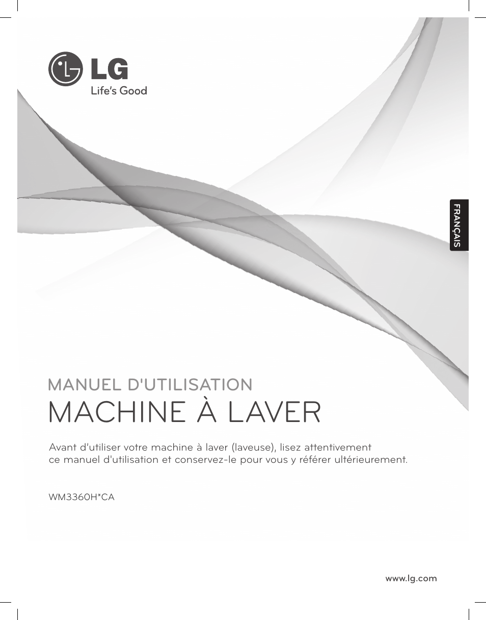 Machine à laver, Manuel d'utilisation | LG WM3360HWCA User Manual | Page 73 / 108