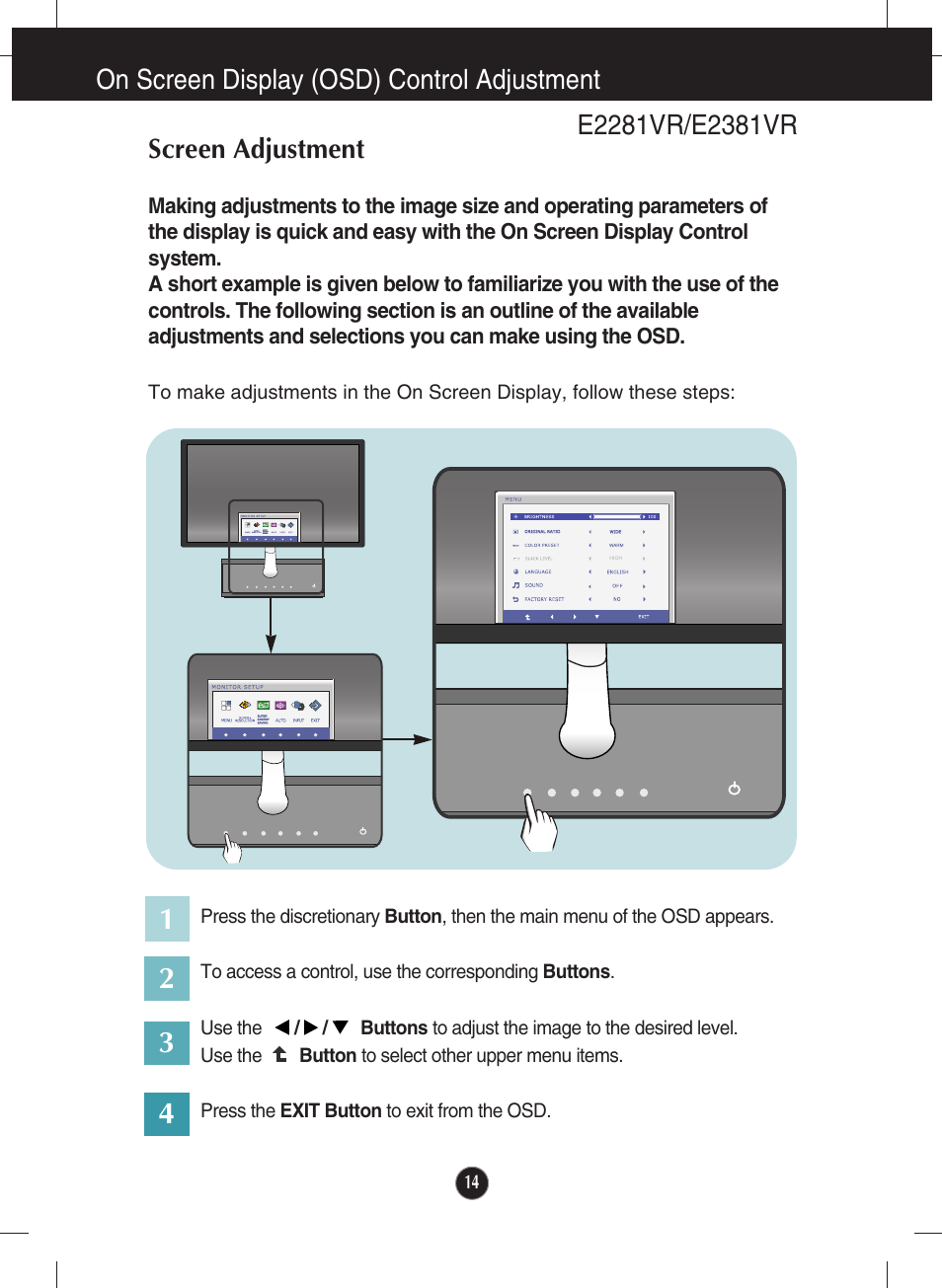 E2281vr/e2381vr | LG E2281VR-BN User Manual | Page 15 / 35