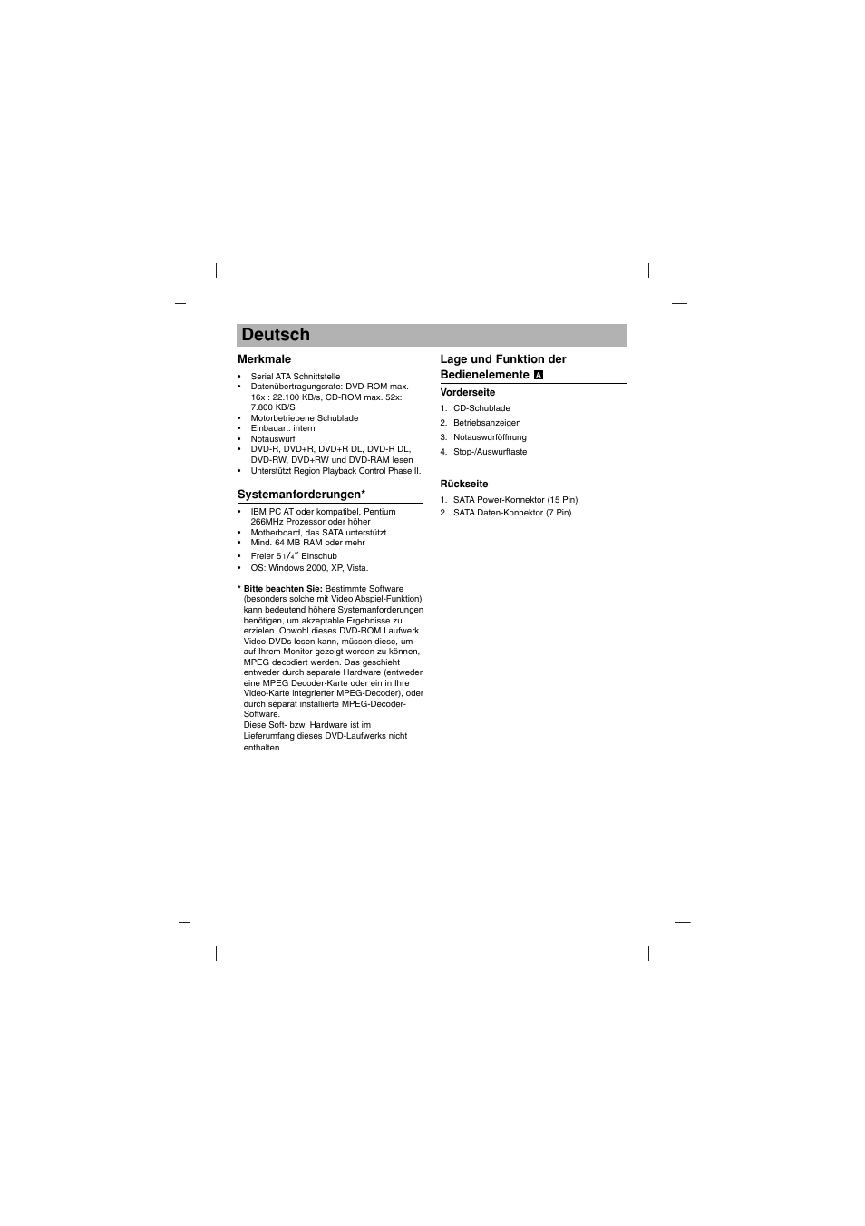 Deutsch | LG DH16NS10 User Manual | Page 7 / 16