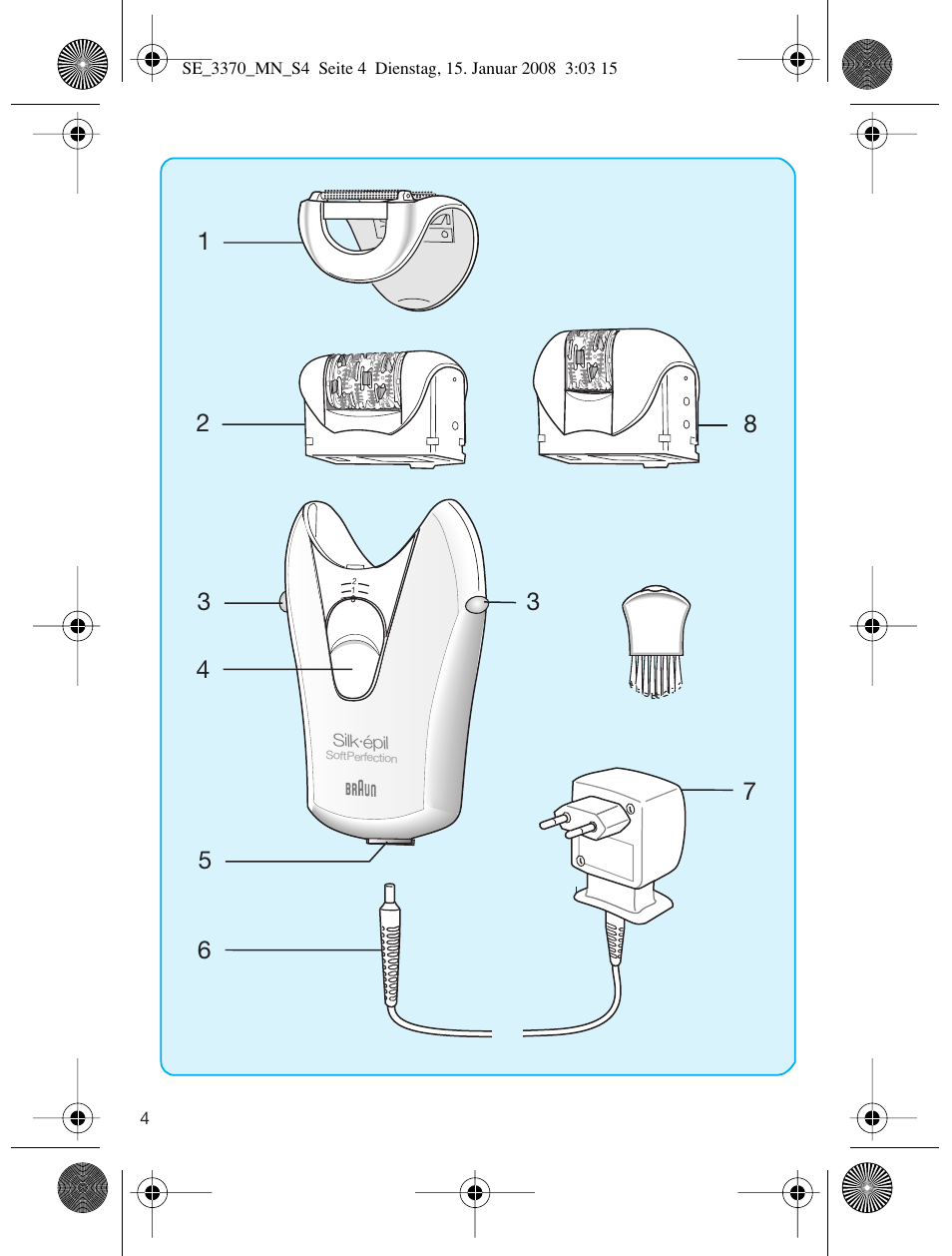 Braun 3370-5318 Silk-épil SoftPerfection User Manual | Page 3 / 46