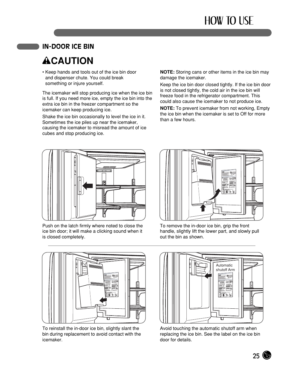 Wcaution | LG LFX21975ST User Manual | Page 25 / 43