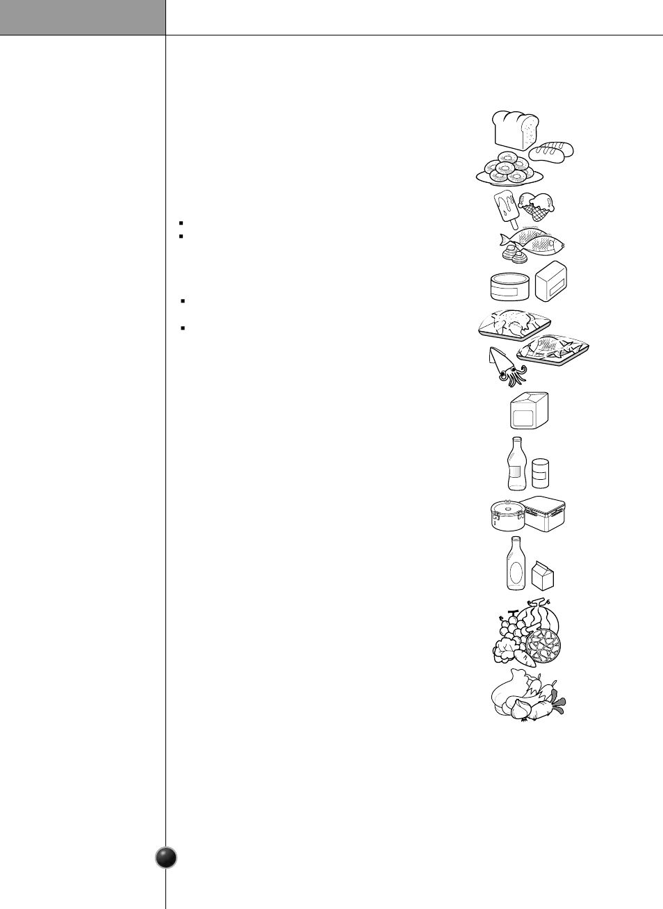Location of foods, Suggestion on food storage | LG LSC26905SB User Manual | Page 18 / 29